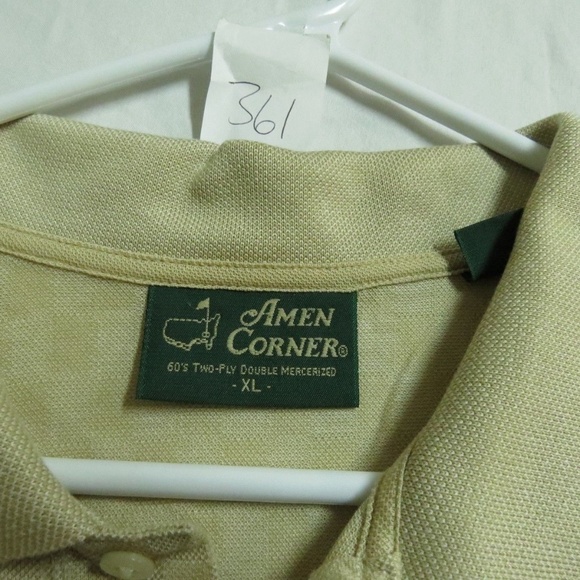 XL Tan Masters Amen Corner Mens Cotton #361 Polo - Picture 4 of 7